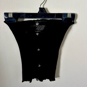 White Fox Triggered black crop top